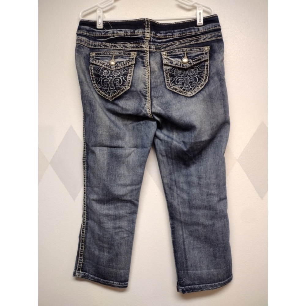 Suko Jeans blingy with thick contrast stitching